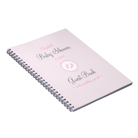 Baby voetafdrukken — Shower Guestbook Notitieboek (Rechterzijde)