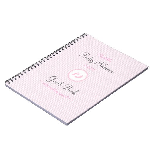 Baby voetafdrukken — Shower Guestbook Notitieboek (Linkerzijde)