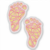 Baby voetafdrukken sticker (Voorkant)
