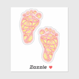 Baby voetafdrukken sticker
