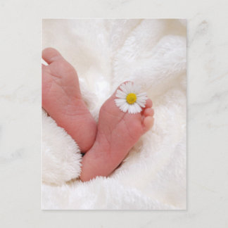 baby voetafdrukken tenen schattige pasgeboren baby briefkaart