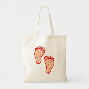 Baby voetafdrukken tote bag