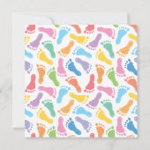 Baby voetafdrukken — Uitnodiging tot Baby shower (Achterkant)
