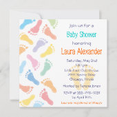 Baby voetafdrukken — Uitnodiging tot Baby shower (Voorkant)