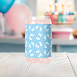 Baby Voetafdrukken, Voetjes, Voetstappen, Blauw, J Blikvorm Glas