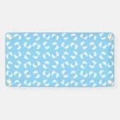 Baby Voetafdrukken, Voetjes, Voetstappen, Blauw, J Spandoek (Horizontaal)