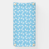 Baby Voetafdrukken, Voetjes, Voetstappen, Blauw, J Spandoek (Verticaal)