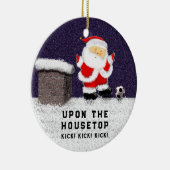 Baby Voetbal Kerstmis Keramisch Ornament (Rechts)