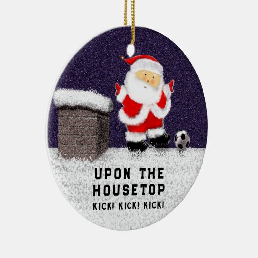 Baby Voetbal Kerstmis Keramisch Ornament (Rechts)