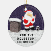 Baby Voetbal Kerstmis Keramisch Ornament (Links)