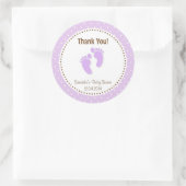 Baby Voeten Baby shower Sticker Paarse (Tas)