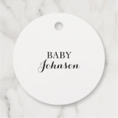 Baby Voeten Geslacht Onthullen Roze Blauw Baby sho Bedankjes Labels (Achterkant)