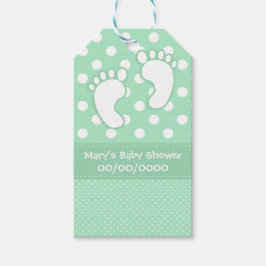 Baby Voeten Polka Dot Cadeaulabel