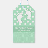 Baby Voeten Polka Dot Cadeaulabel (Achterkant)