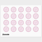 Baby Voeten Roze Meisje Envelop Seal Stickers (Vel)