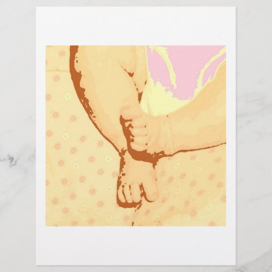 Baby Voetjes Baby Shower Flyer (Voorkant)
