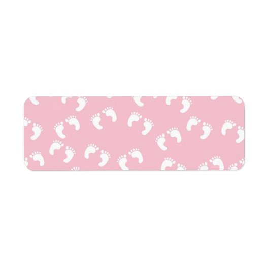 baby VOETPRINTS LICHTE PINKACHTERGROND WALLPAPIE Etiket (Voorkant)