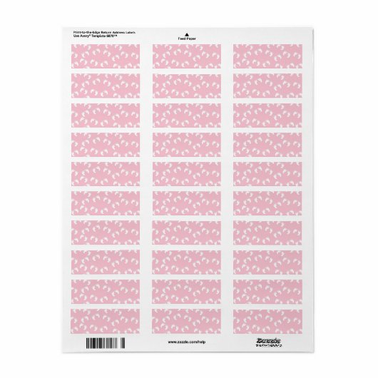 baby VOETPRINTS LICHTE PINKACHTERGROND WALLPAPIE Etiket (Full Sheet)