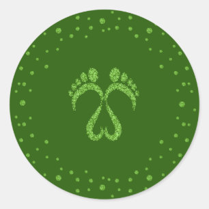 Baby voetstappen ronde sticker