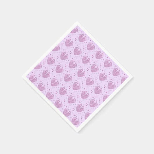 Baby voetstappen servetten (Hoek)