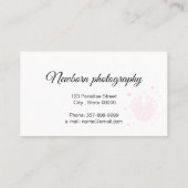 Baby voetstappen visitekaartje (Achterkant)