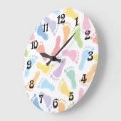 Baby Voettekst Genderneutrale wandklok (Hoek)