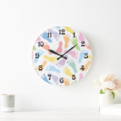 Baby Voettekst Genderneutrale wandklok (Huis)