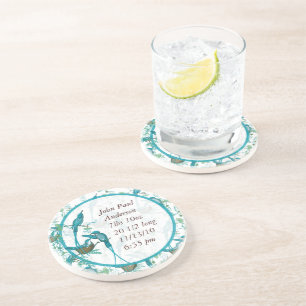  Baby Vogel met Moma en Papa Vogel Onderzetters