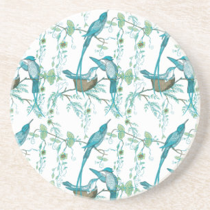 Baby Vogel met Moma en Papa Vogel Onderzetters