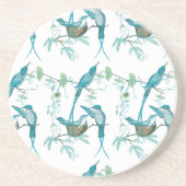 Baby Vogel met Moma en Papa Vogel Onderzetters (Voorkant)