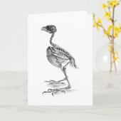  baby vogel skelet etsen kaart (Gele Bloem)