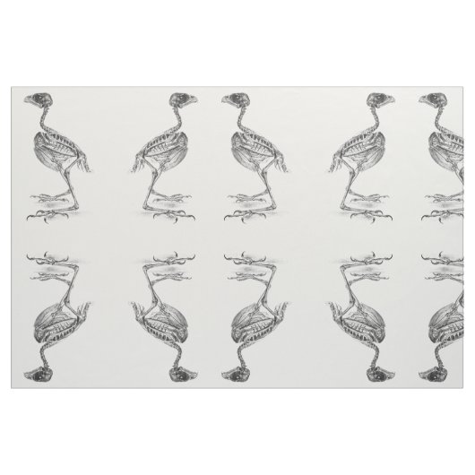 baby vogel skelet etsen stof (Fat Quarter)