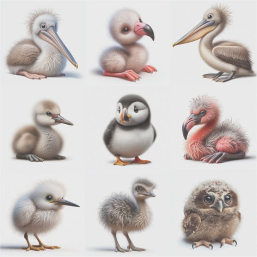 Baby Vogel Sticker (Voorkant)