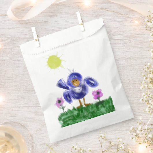 Baby vogel van vreugde bedankzakje (Geknipt)