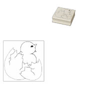 Baby Vogelkuiken Uitkomen uit Ei Rubber Stamp Rubberstempel (Gestempeld)