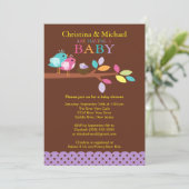 Baby Vogelnesten Babyschoenen Kaart (Staand voorkant)