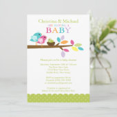 Baby Vogelnesten Babyschoenen Kaart (Staand voorkant)