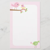 Baby vogelnestje (roze) briefpapier (Voorkant)