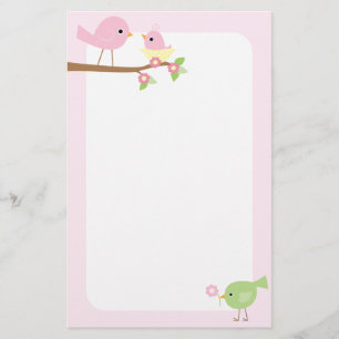 Baby vogelnestje (roze) briefpapier