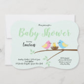Baby vogels Branch Nest Baby shower Invitation Kaart (Voorkant)
