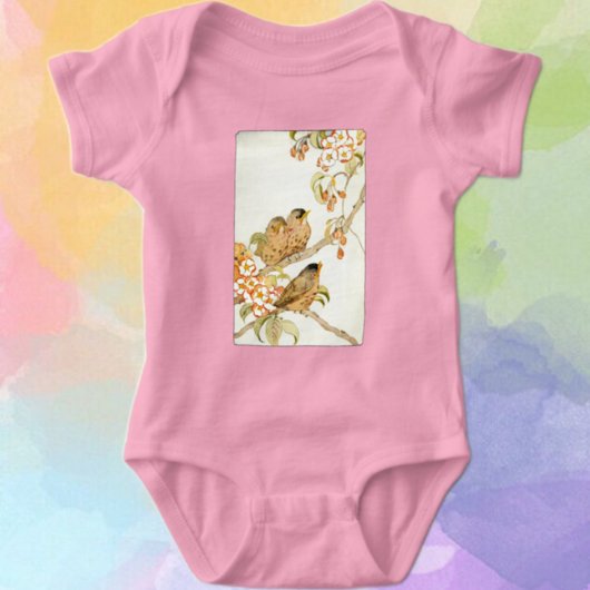 Baby vogels en appelbloesems romper