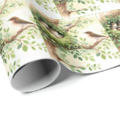 Baby Vogels in Nest Cadeaupapier (Rol Hoek)