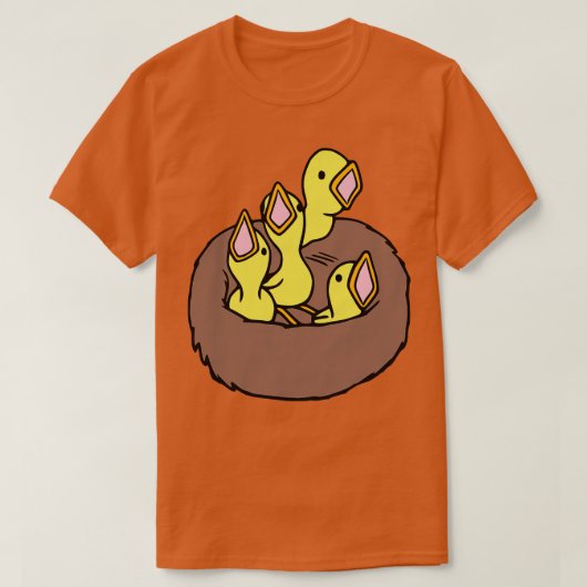 Baby Vogels in Nest T-shirt (Design voorkant)