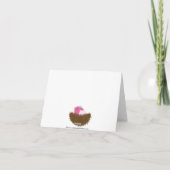 Baby vogels nesten Bedankt voor je briefkaart (Achterkant)