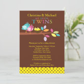 Baby vogeltweelingen Babydouches Kaart (Staand voorkant)