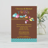 Baby vogeltweelingen Babydouches Kaart (Staand voorkant)