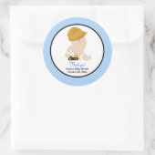 Baby voor constructie met backhoe Ronde voor Stick Sticker (Tas)