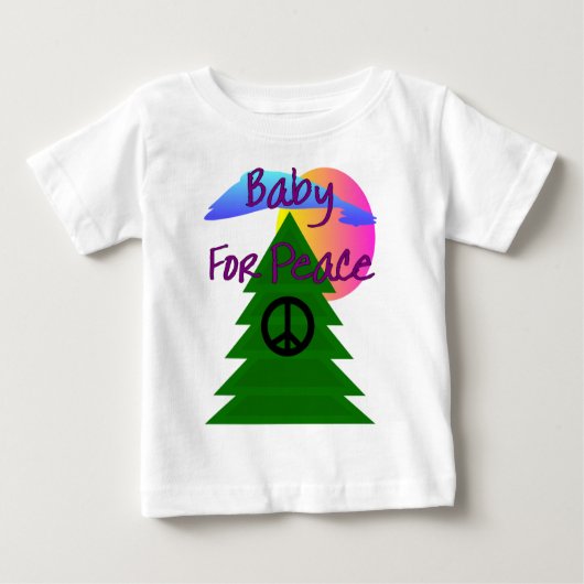 "Baby voor de vrede"—t-shirts voor baby's (Voorkant)