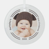Baby voor eerste kerstmis glas ornament (Voorkant)