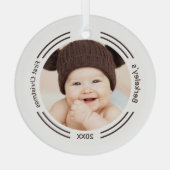 Baby voor eerste kerstmis glas ornament (Achterkant)